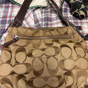 Brown Patterned Shoulder Bag